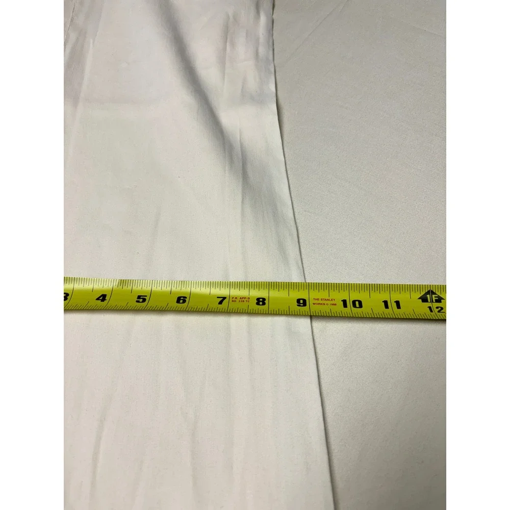 Banana Republic White Linen Blend Wide Leg Trousers Pants Women 0 W26 L31  Italy